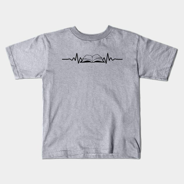 Literature student. Book lover Heartbeat Line Kids T-Shirt by SerenityByAlex